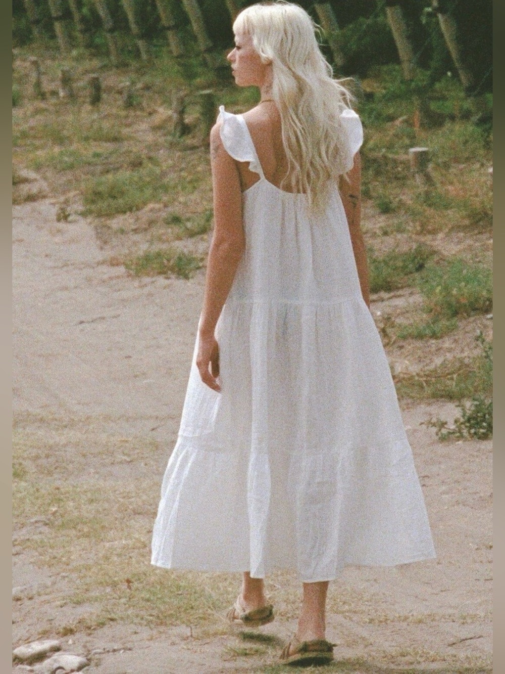 Boho White Tiered Maxi Dress🤍
